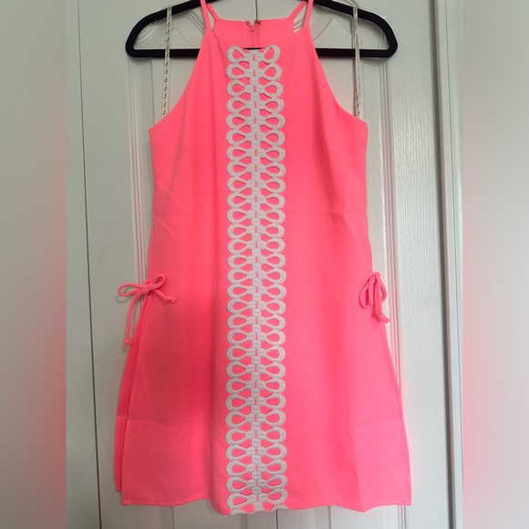 NWT Lilly Pulitzer Pearl Romper in Lilly’s Coral Size 0 - Picture 1 of 13